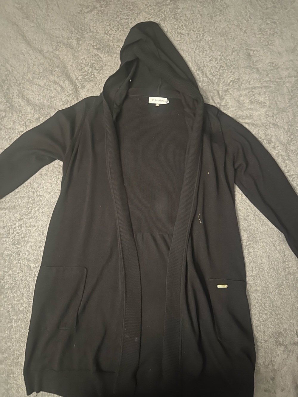 Calvin Klein Black Open-Front Cardigan